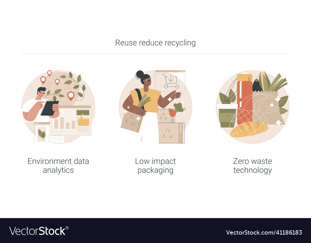 Reuse reduce recycling abstract concept