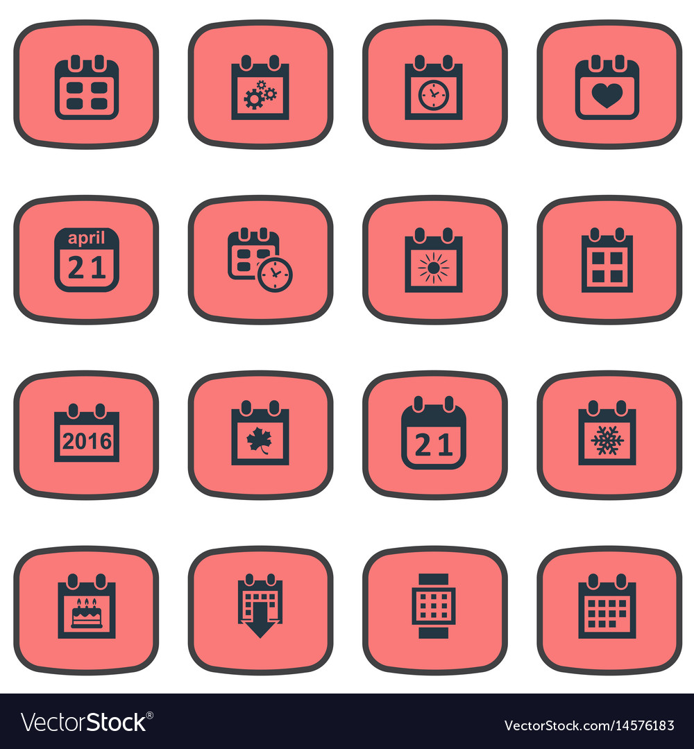 Set of simple date icons