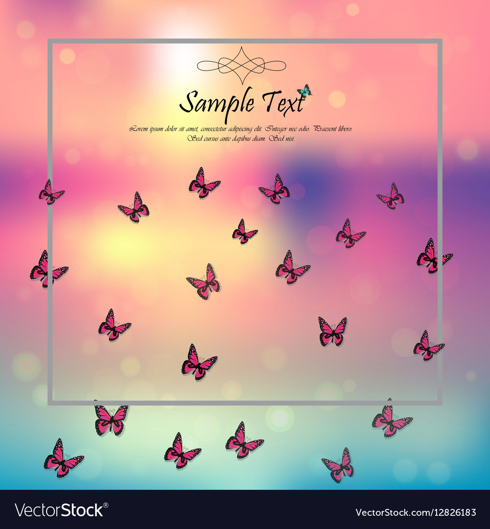 Spring background with butterflies