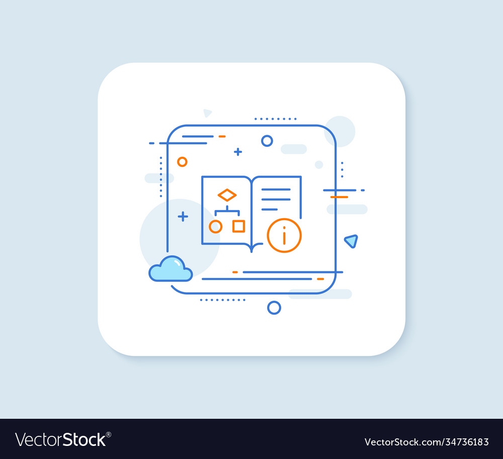 Technical algorithm line icon project
