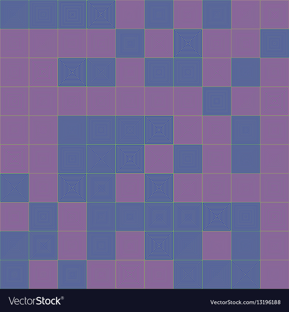 Abstract concentric square mosaic background