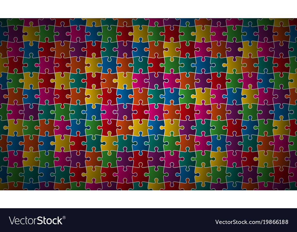 Abstract puzzle background with colorful