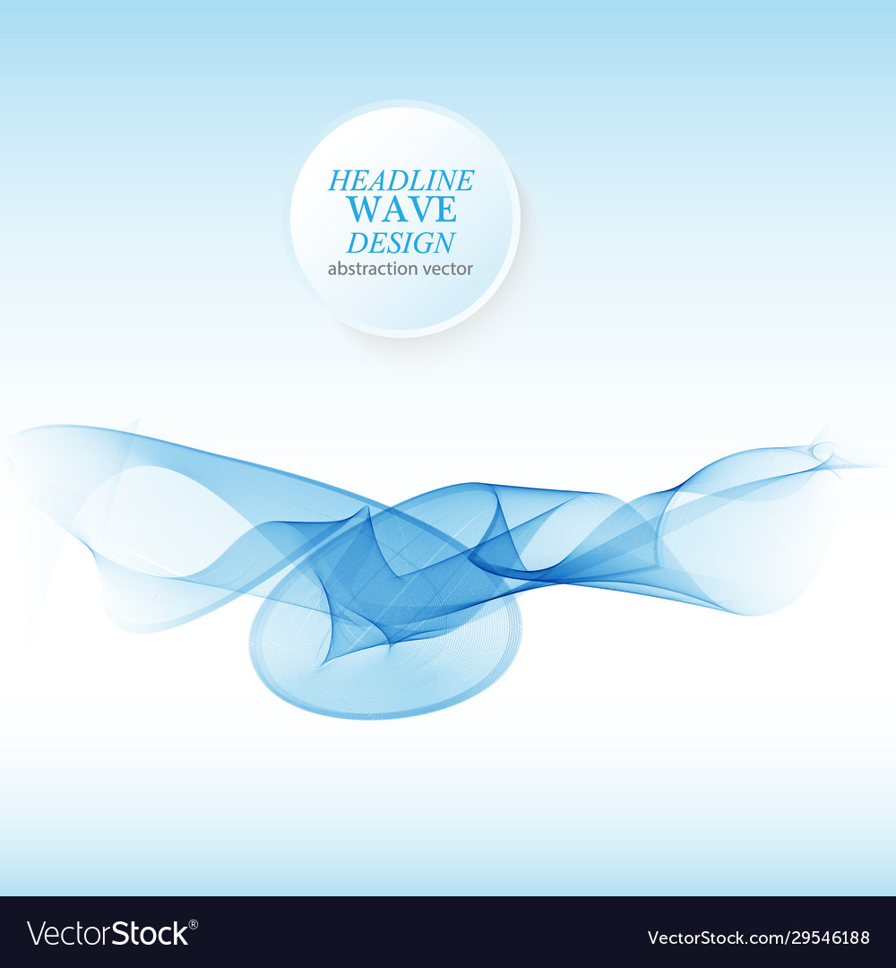 Abstract smooth color wave curve flow blue vector image Abstract smooth color wave curve flow blue