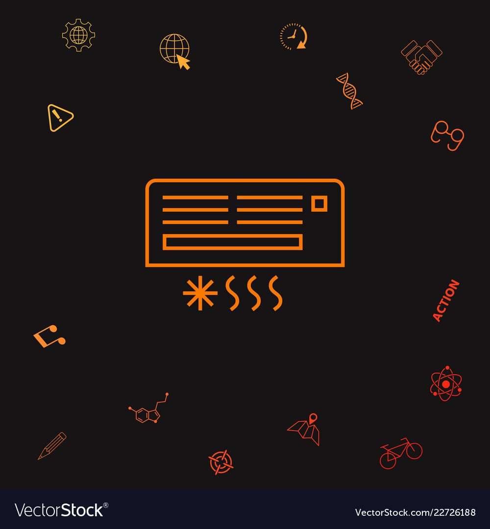 Klimaanlage Ikone grafische Elemente vector image Klimaanlage Ikone grafische Elemente