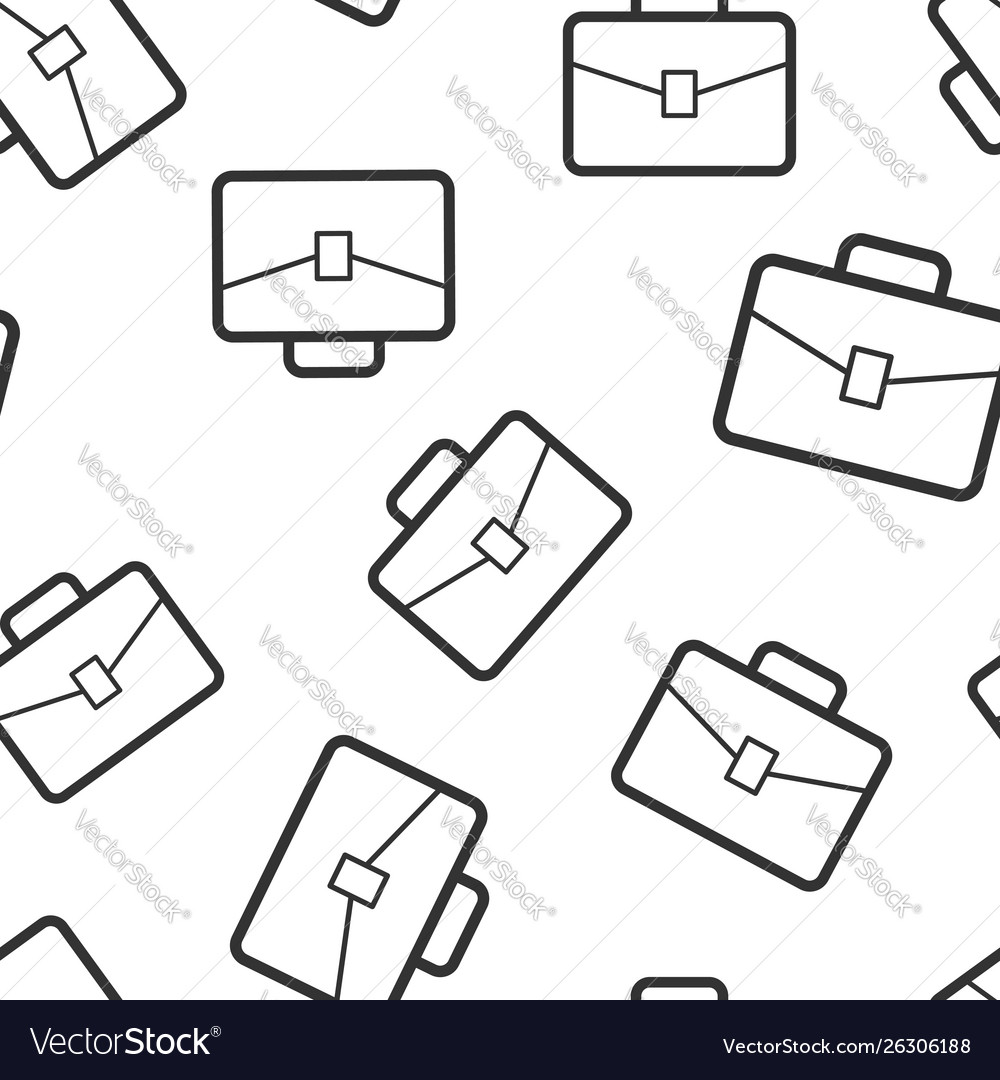 Briefcase sign icon seamless pattern background