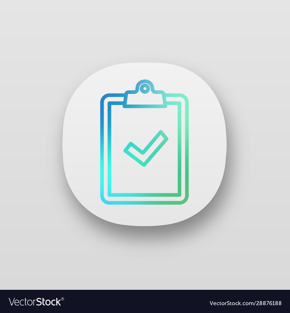 Clipboard with check mark app icon