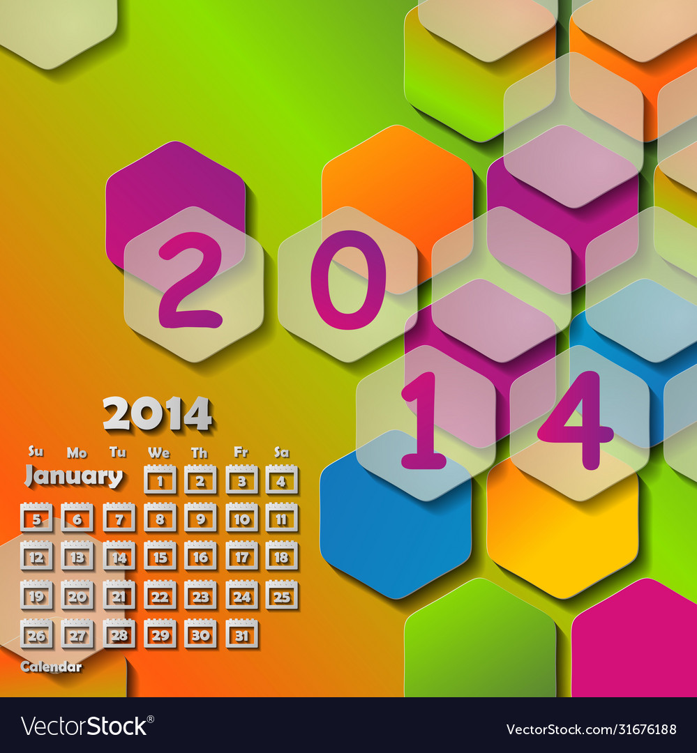Colorful calendar Royalty Free Vector Image - VectorStock
