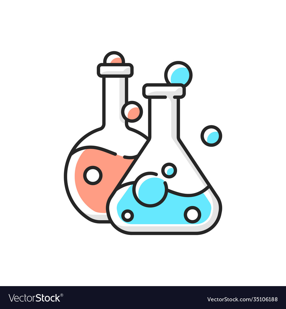 Flask rgb color icon Royalty Free Vector Image