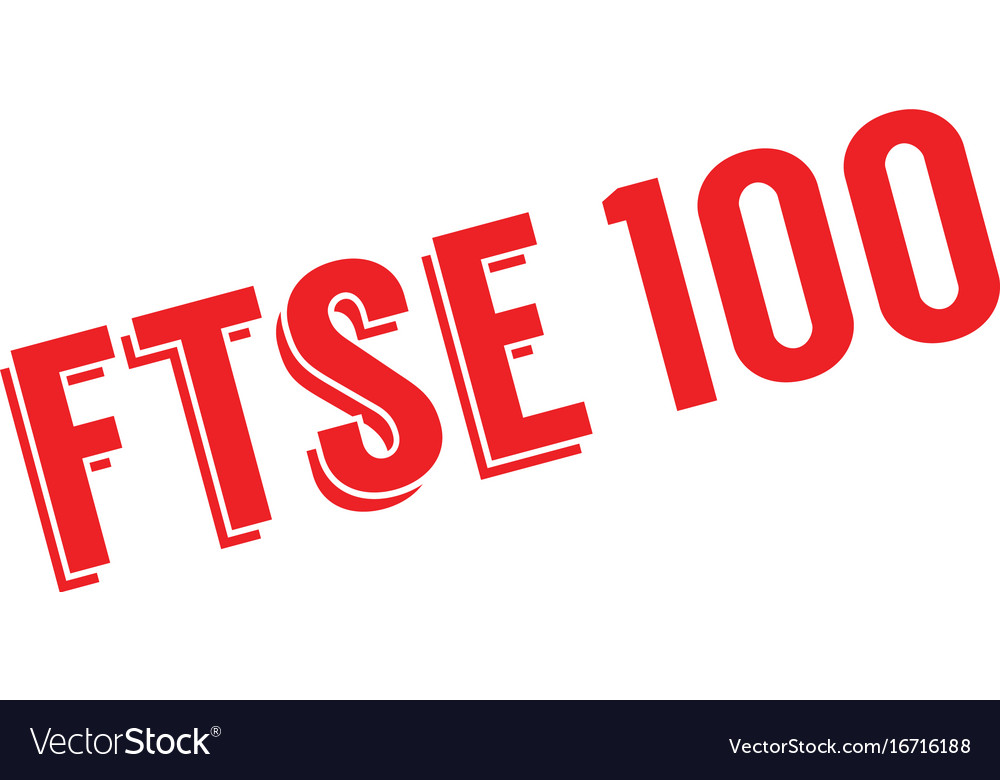 Ftse 100 rubber stamp Royalty Free Vector Image