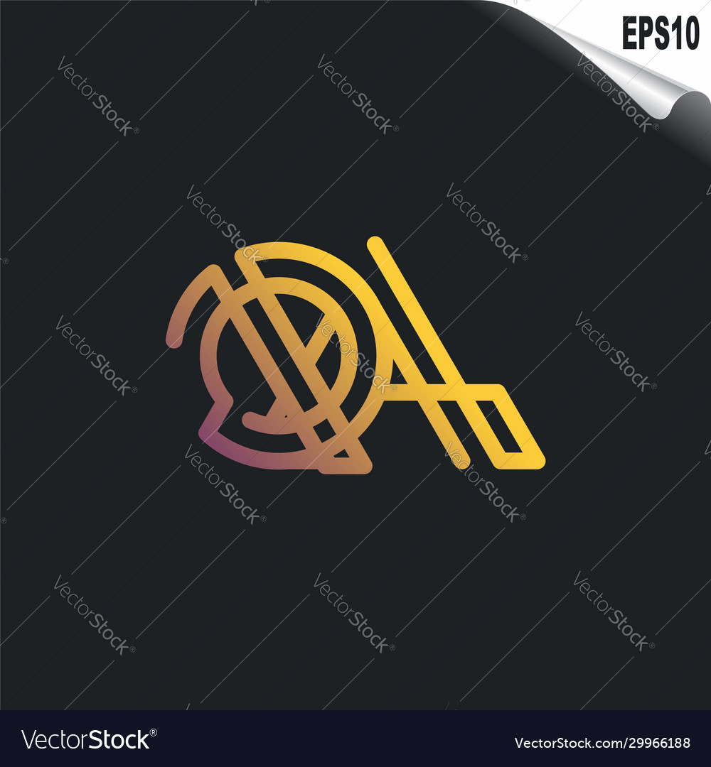 Initial qa logo monogram design template simple