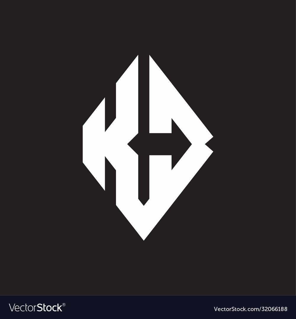 Kc logo monogram with sharp square design template