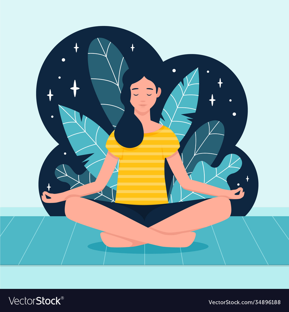 Meditation concept eps 10 Royalty Free Vector Image