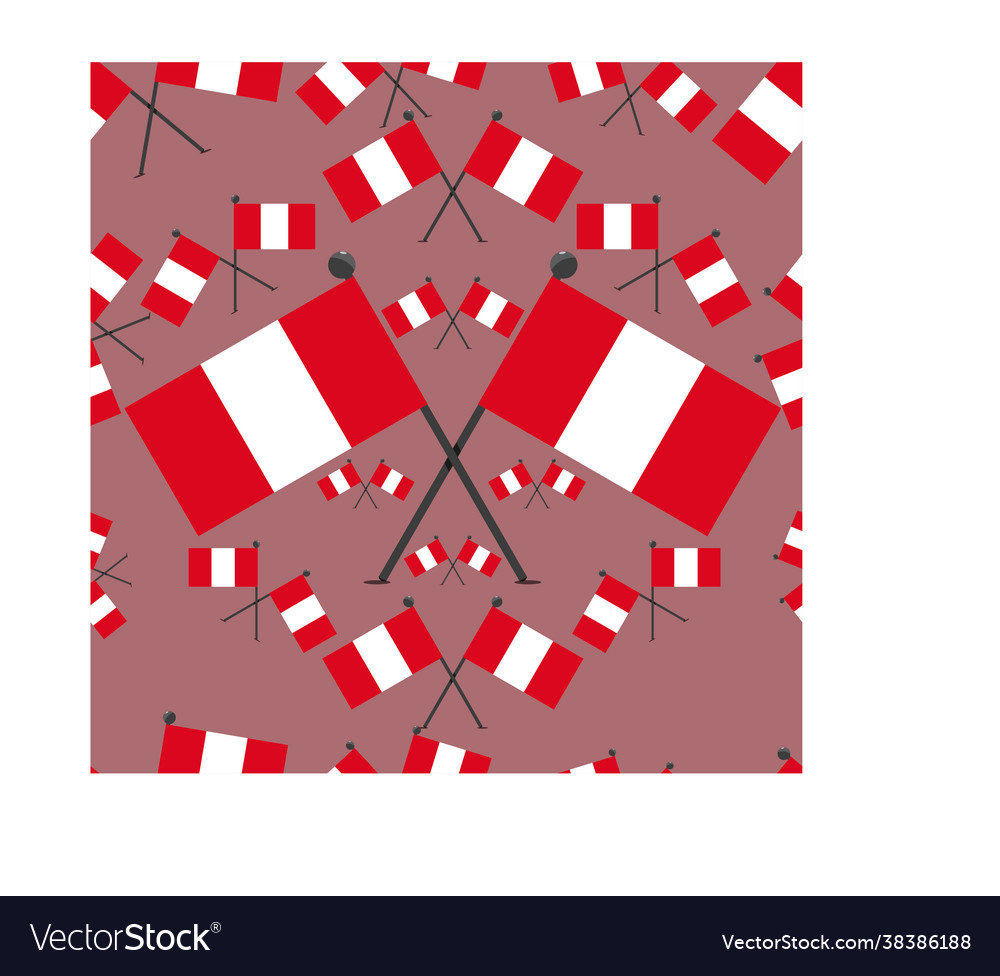 Pattern peru flags Royalty Free Vector Image VectorStock