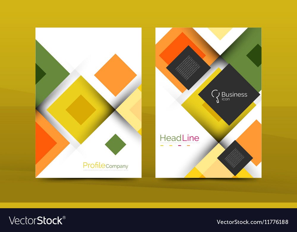 Set of front and back a4 size pages business