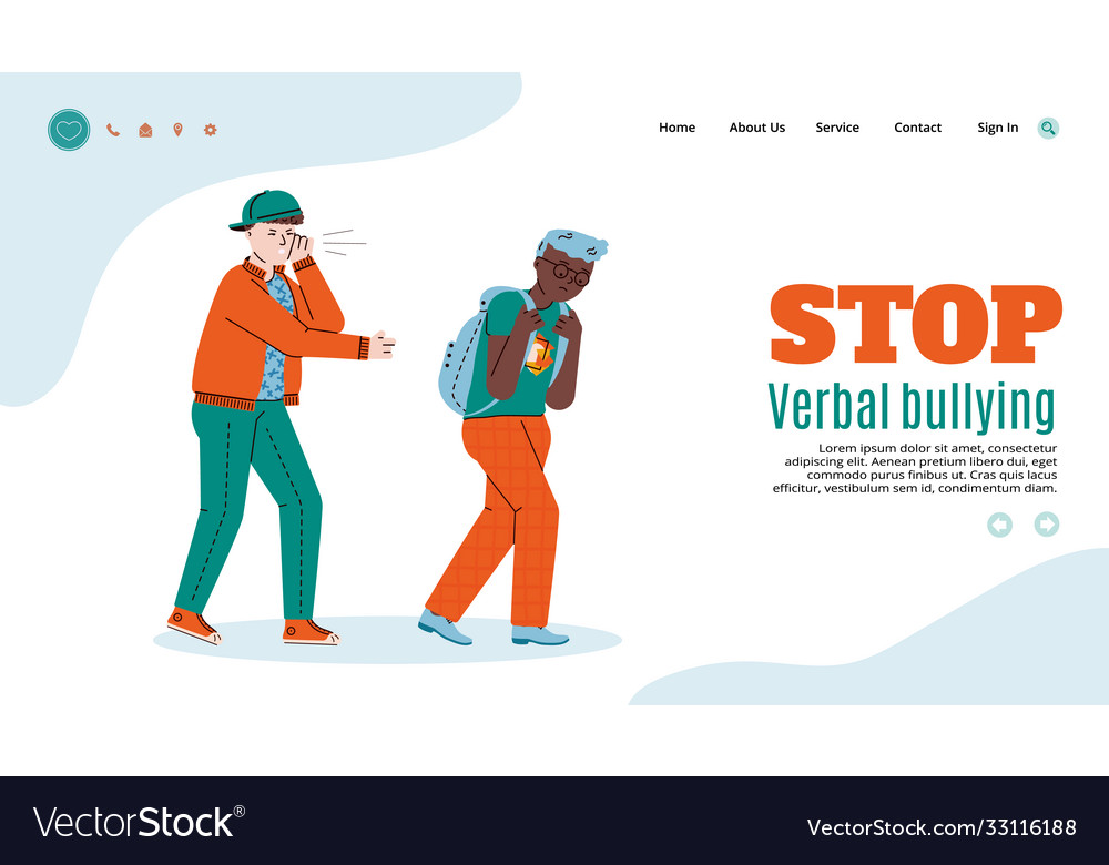 Stop verbal bullying web page with teens