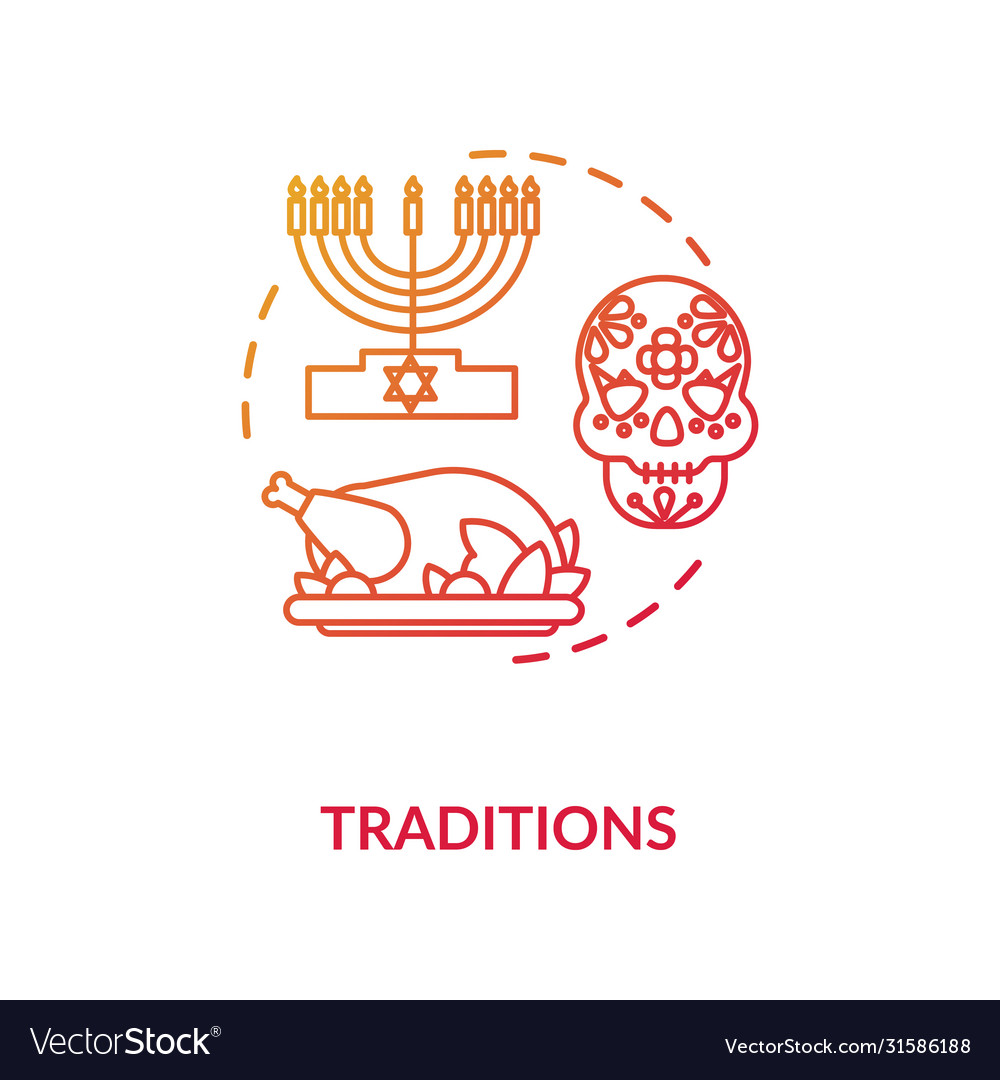 Tradition red concept icon vector image Tradition red concept icon