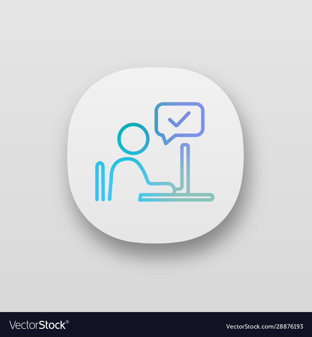Genehmigte Mitarbeiter Idee App-Symbol vector image Genehmigte Mitarbeiter Idee App-Symbol