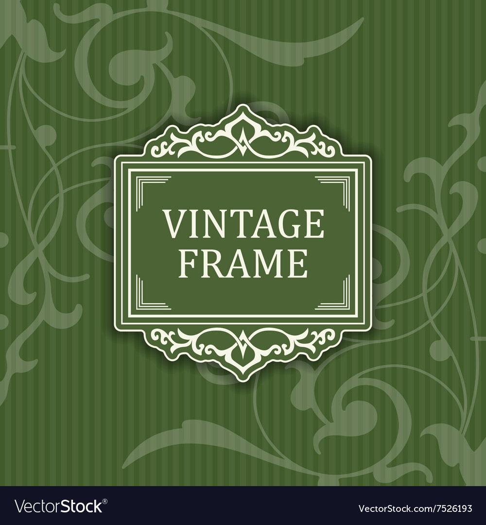 Background with a pattern vintage style frame