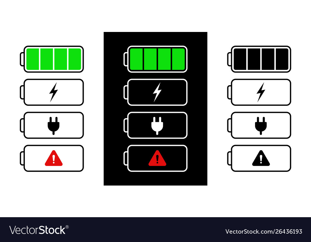 Battery Indicator Icons - Multiple Backgrounds