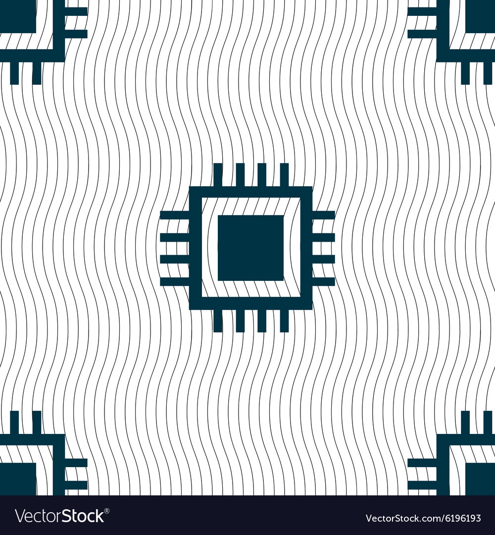 Central processing unit icon technology scheme