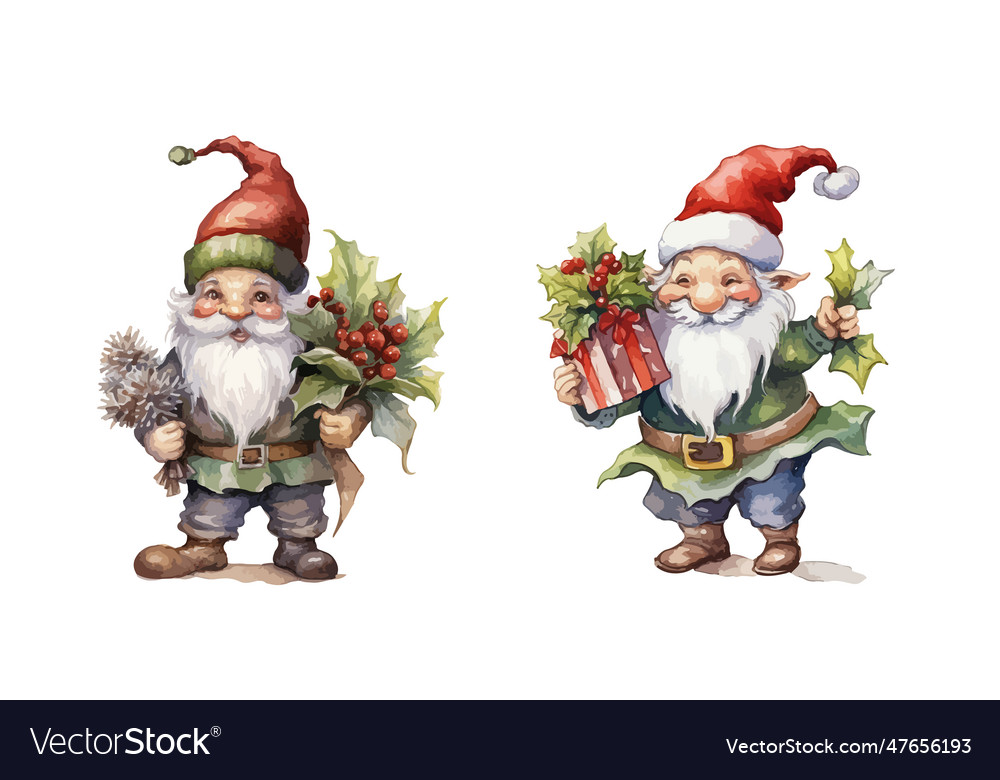 Christmas gnome clipart isolated vector image Christmas gnome clipart isolated