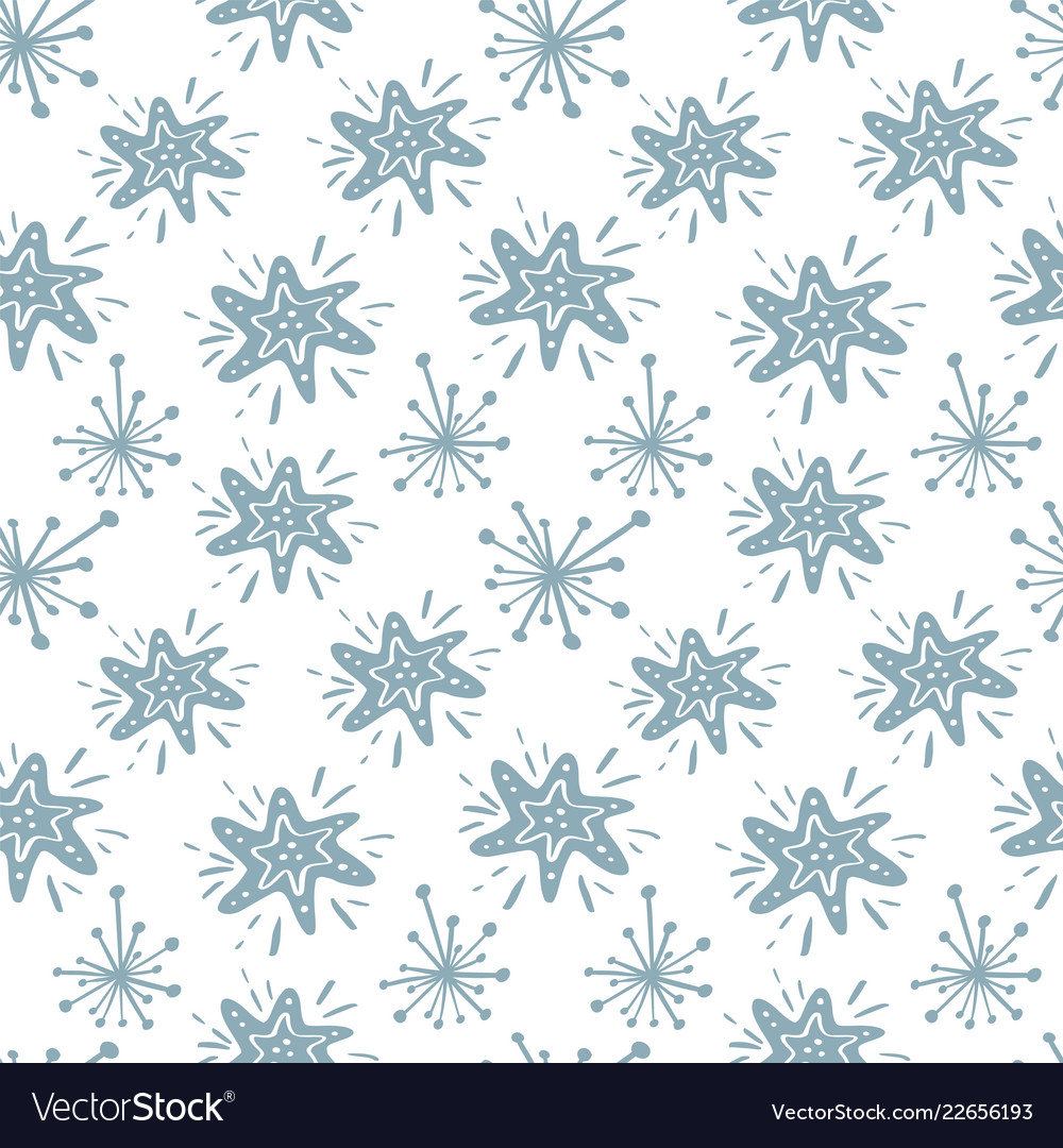 Christmas star seamless pattern