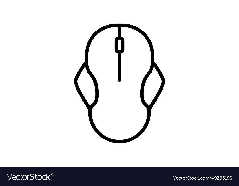 Computer mouse icon related to device vector image Computer mouse icon related to device