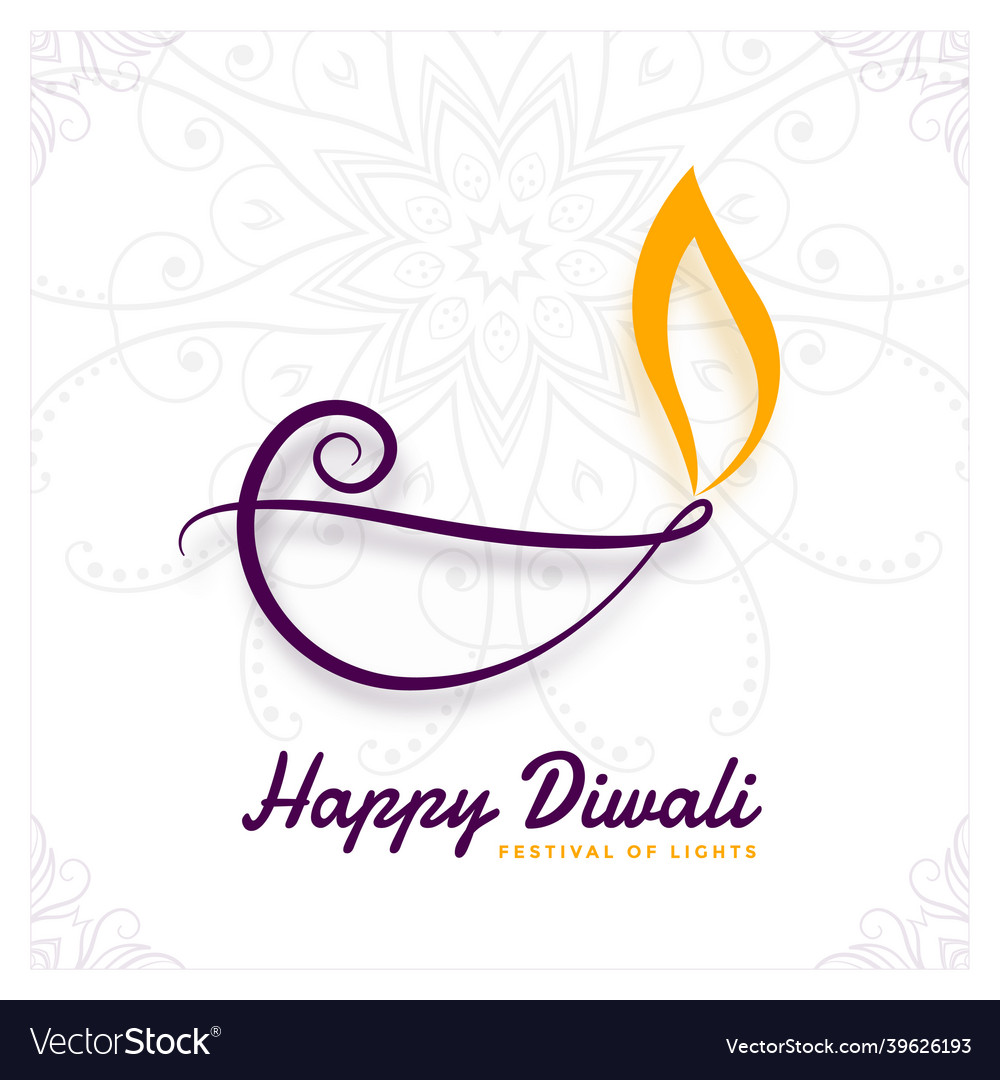 Creative diya design for diwali festival Vector Image