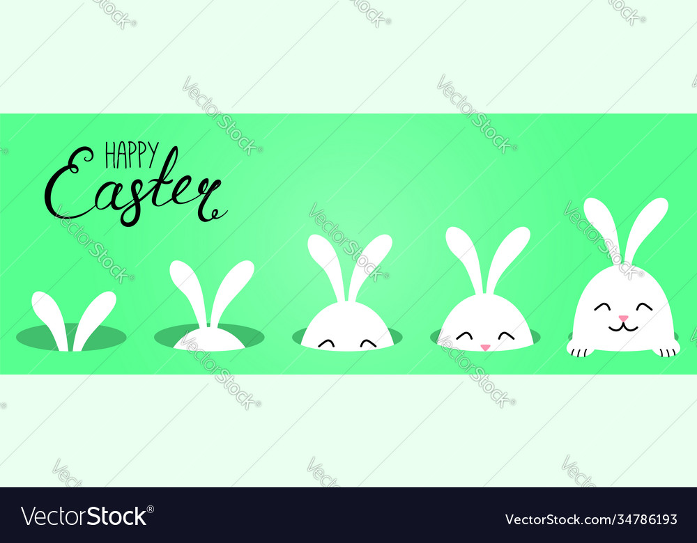 Cute easter bunny card