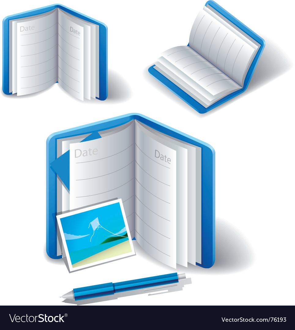 Diary icon Royalty Free Vector Image - VectorStock