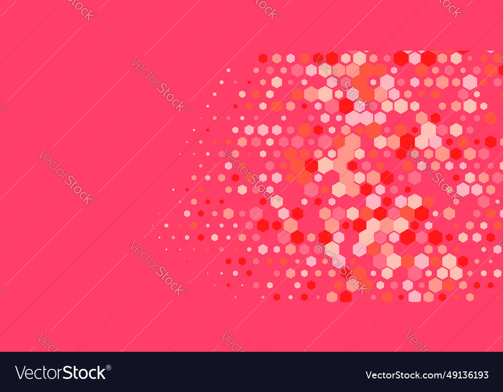 Geometric multi size hexagon with color