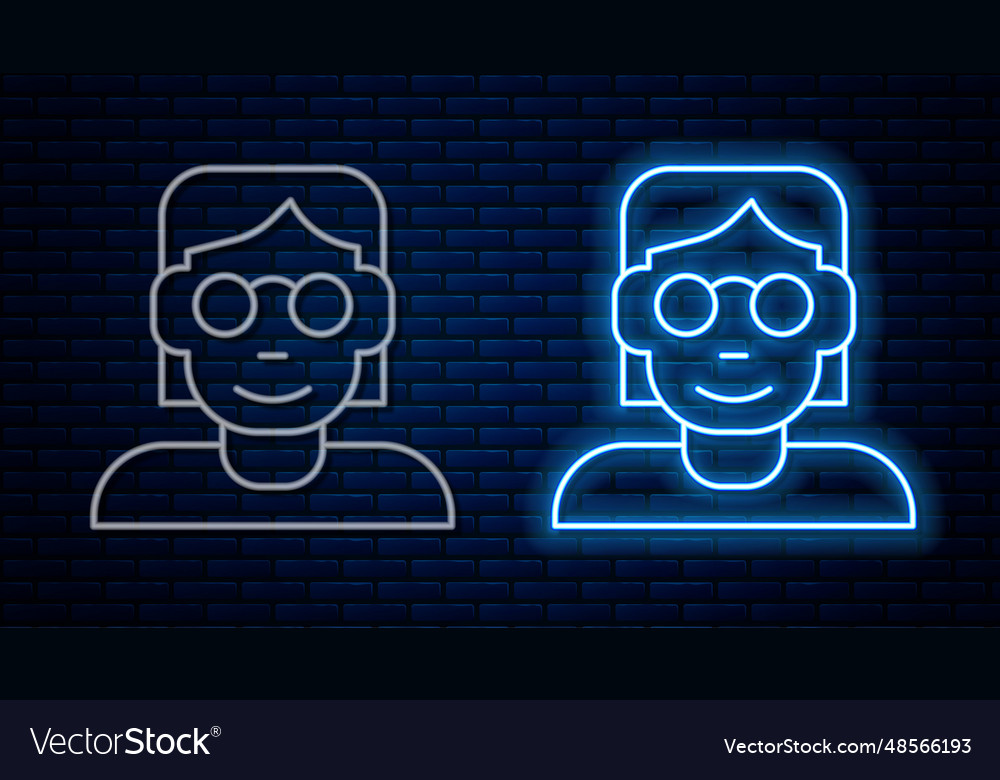 Glowing Neon Line Hacker oder Coder Icon isoliert vector image Glowing Neon Line Hacker oder Coder Icon isoliert