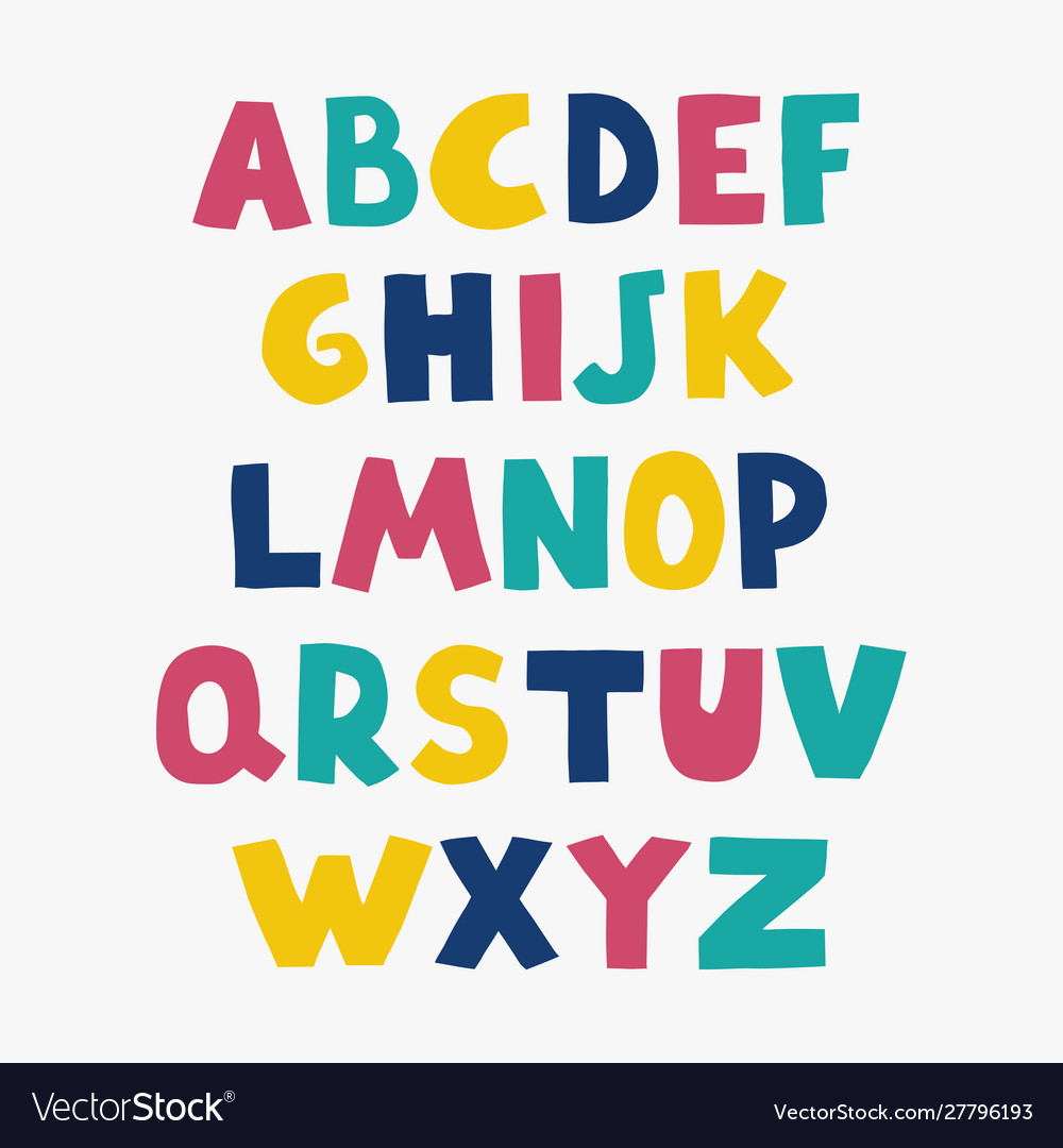 Positives buntes Alphabet für Kinder