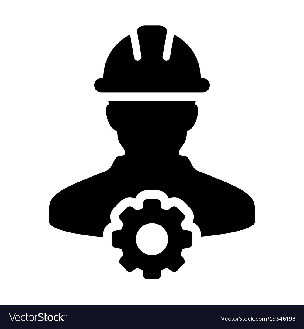 Service icon male person worker avatar profile Vector Image