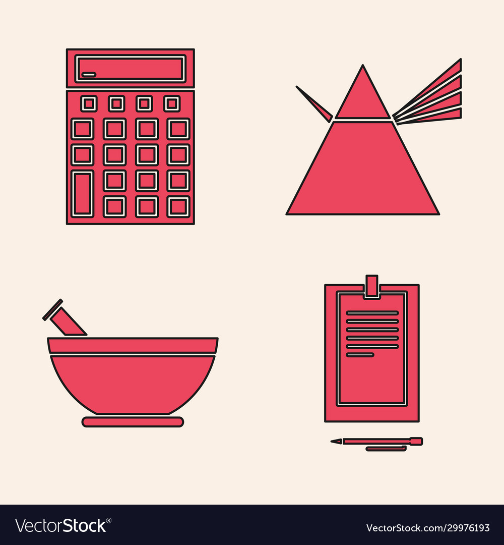 Set clipboard with document calculator light vector image Set clipboard with document calculator light