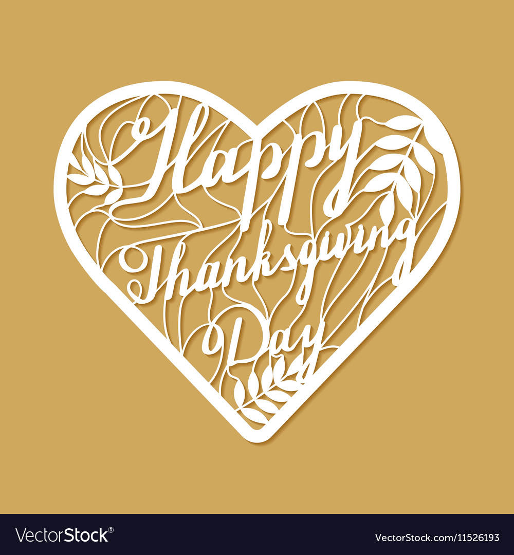 Thanksgiving laser cutting template