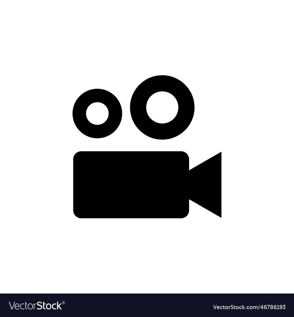 Video icon camera icon movie sign cinema Vector Image