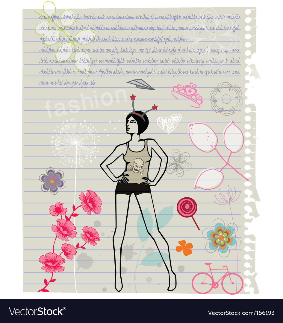 Vintage Notebook Page