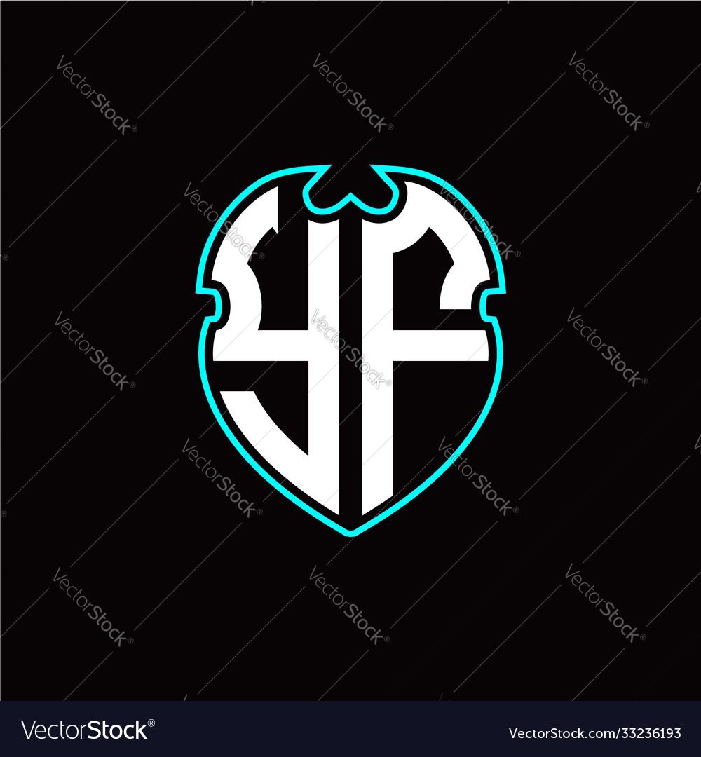 Y f initial logo design with a shield shape