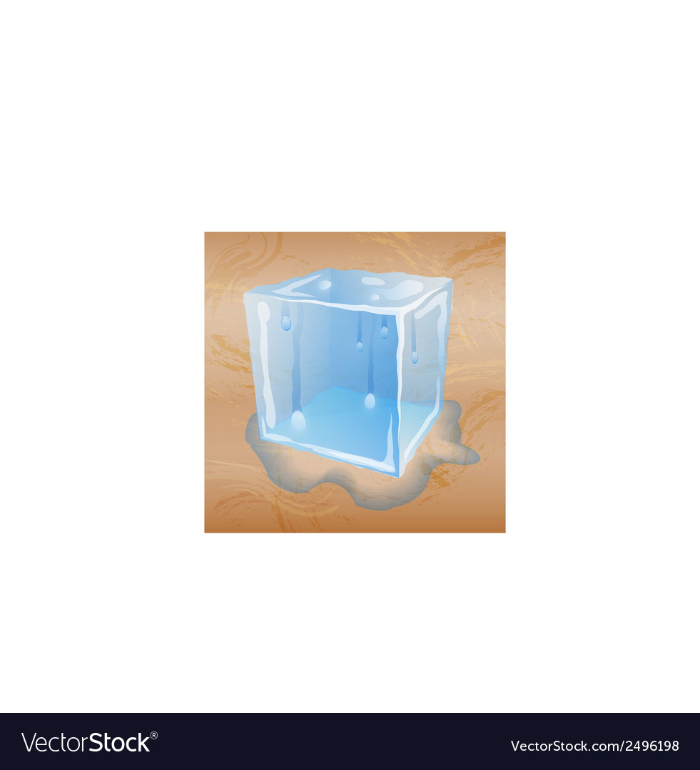 Abstract sand background with ice cube