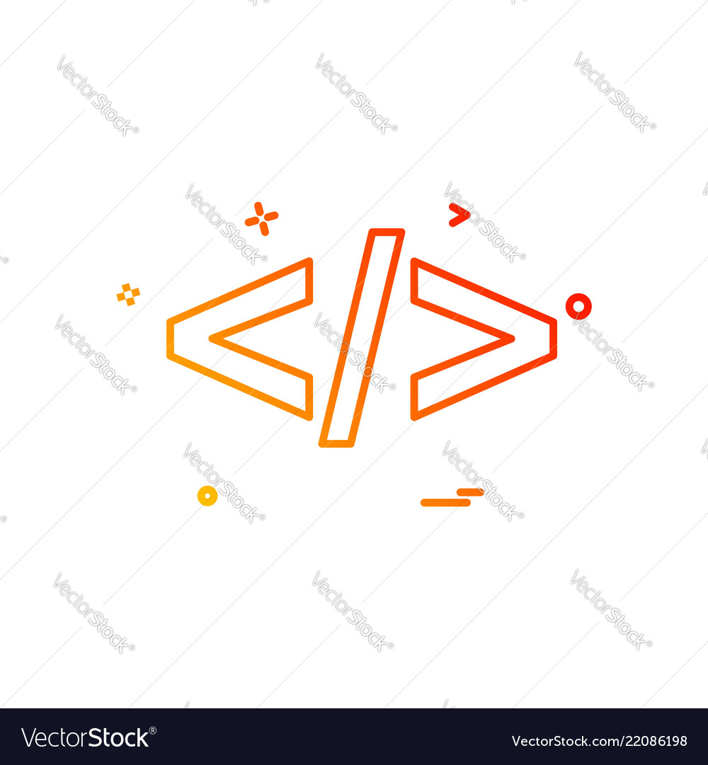 Code icon design Vector Image Code icon design