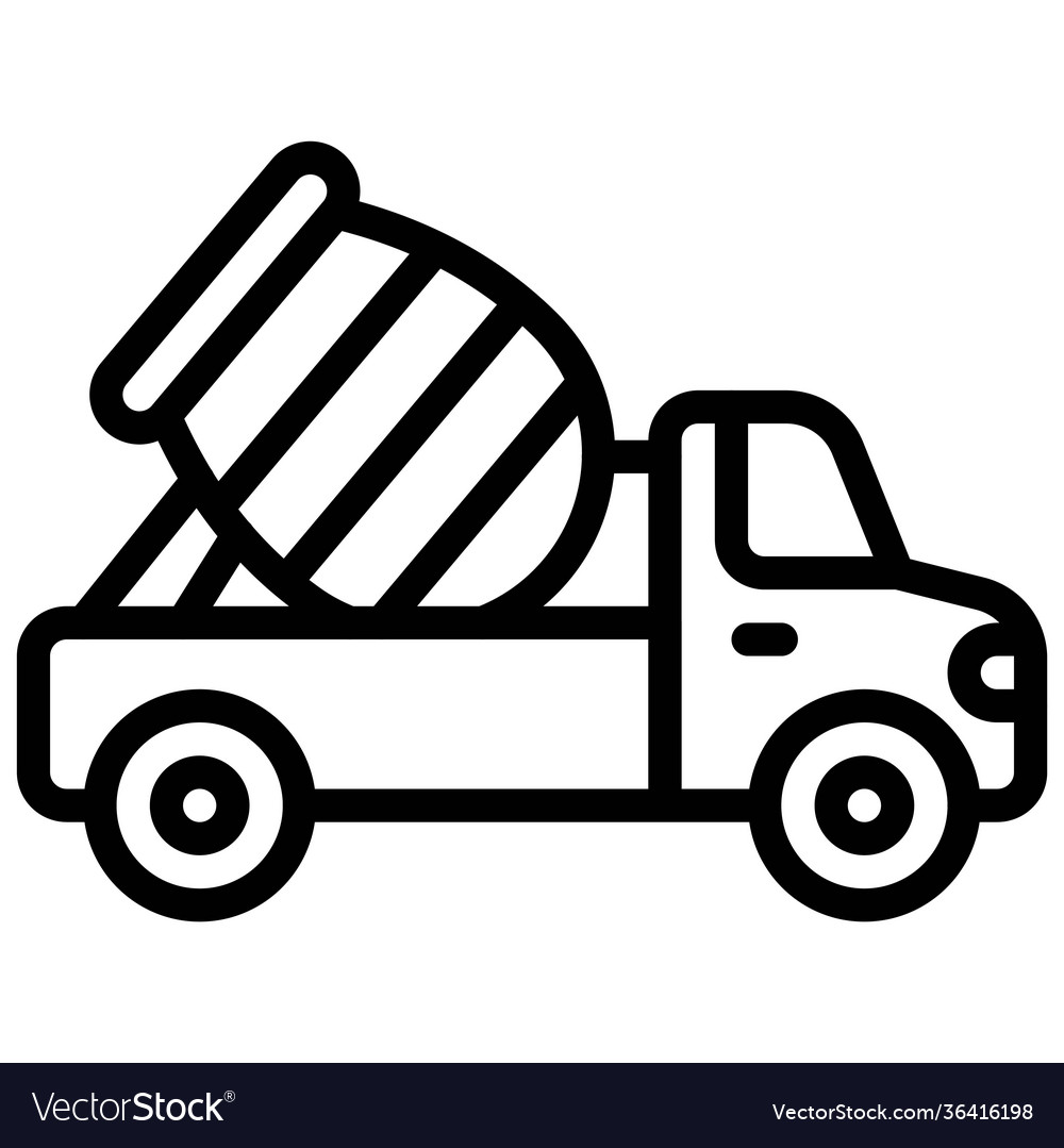 Concrete mixer icon transportation related