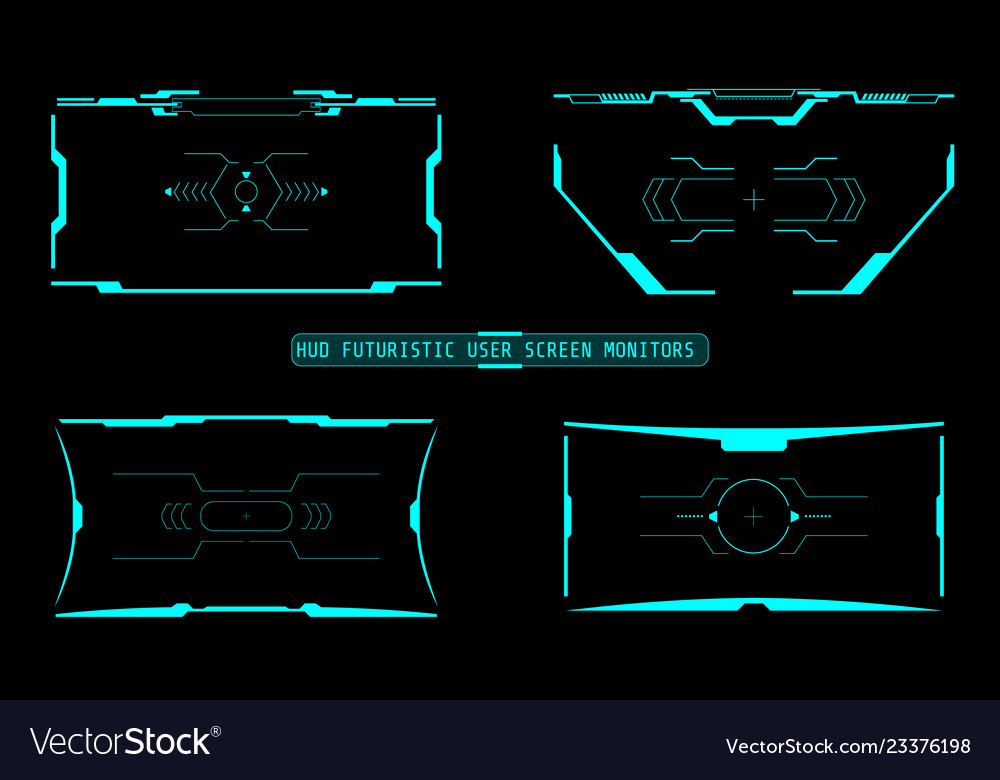 Hud futuristic Benutzerbild-Grundelemente Set vector image Hud futuristic Benutzerbild-Grundelemente Set