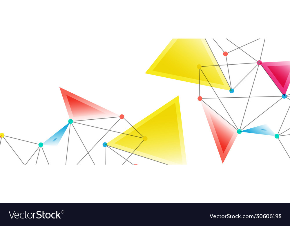 Line points connections triangular technology