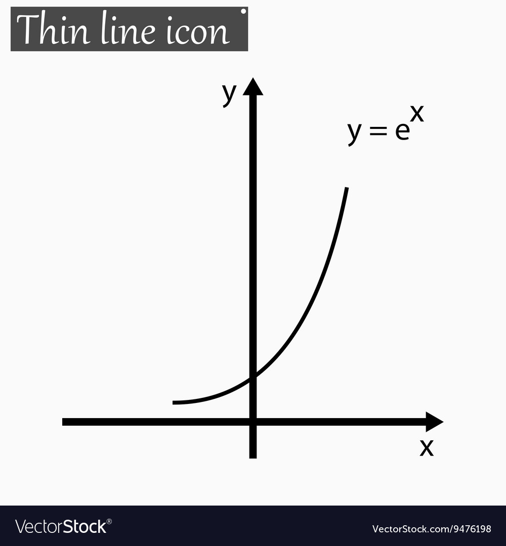 Mathematical function style black thin line