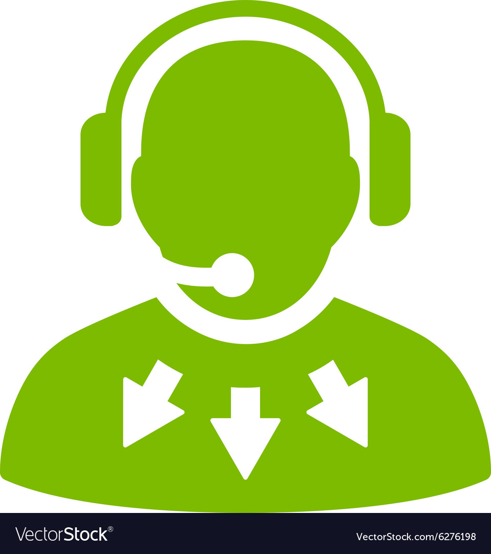 Operator message flat icon