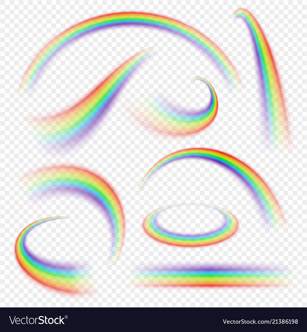 Realistic rainbow curve Royalty Free Vector Image