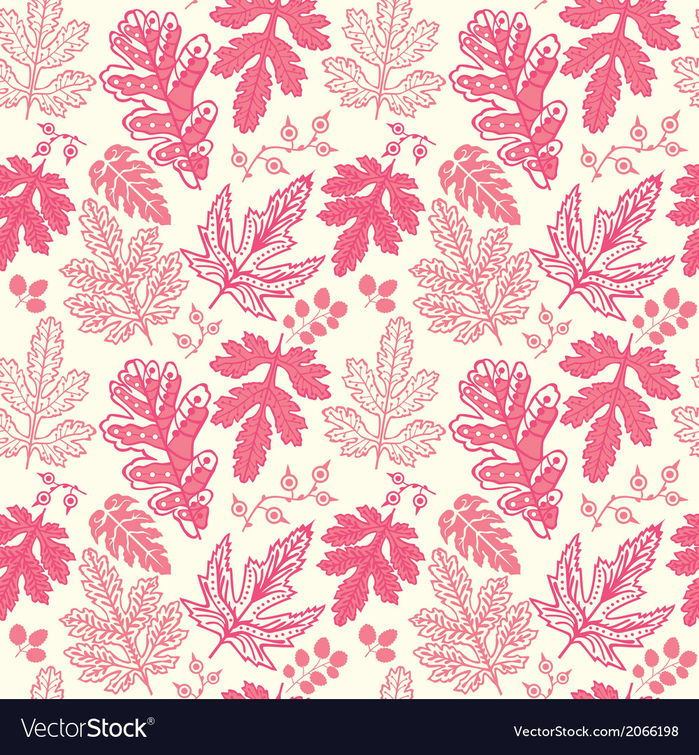 Seamless pattern on leaves theme autumn