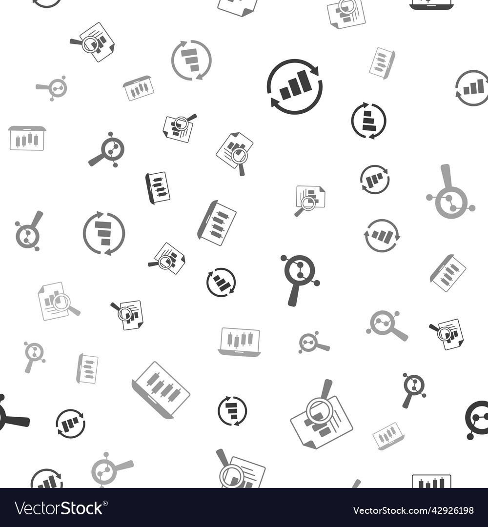 Set graph chart infographic document with search