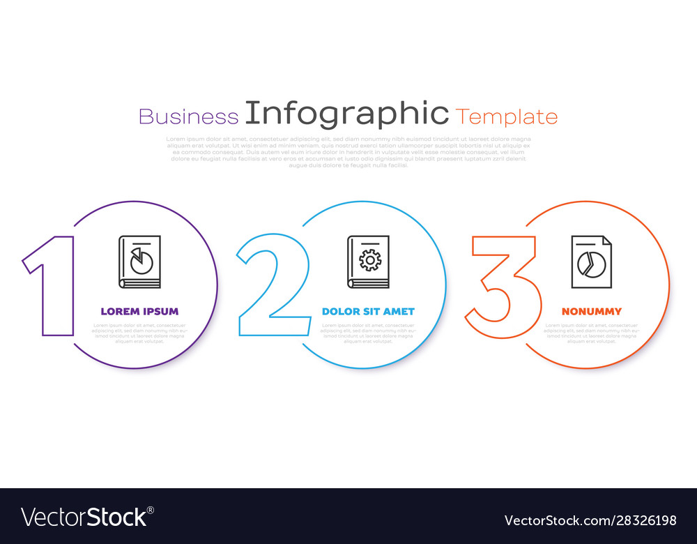 Set line user manual and document vector image Set line user manual and document